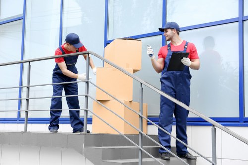 House movers assisting a family relocation in West London