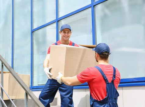 Packed moving van ready for a small move across West London