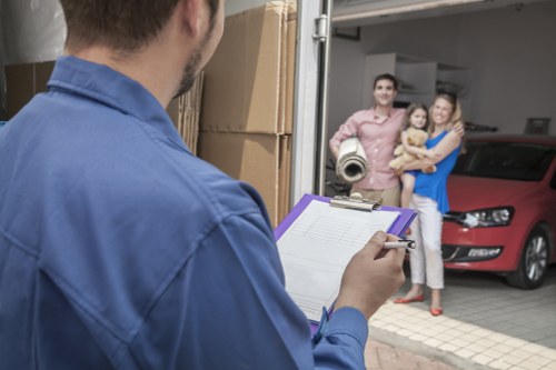 West London removals team sorting recyclable household items for reuse