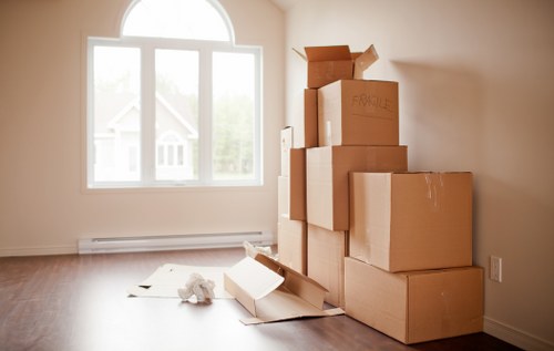 Office relocation setup with desks and equipment in Westlondon