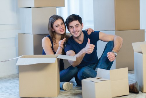 Local moving team handling fragile items in Westlondon