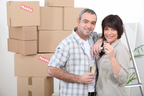 Loading furniture into a removal truck for transport